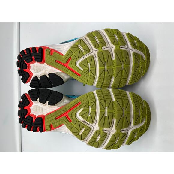 Brooks Ravenna 5 White Neon Pink Blue Running Walking Athletic Shoes Womens 9.5 - Picture 2 of 7